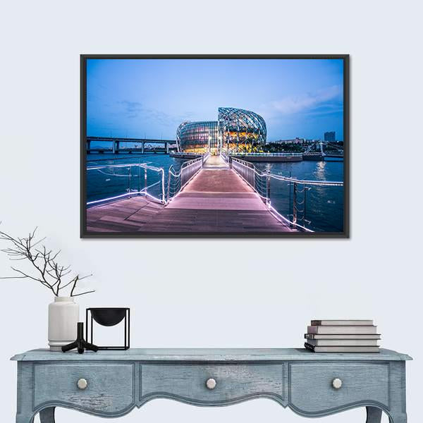 Seoul of South Korea Canvas Wall Art-1 Piece-Floating Frame-24" x 16"-Tiaracle