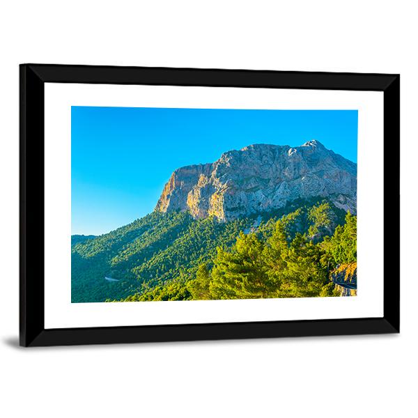 Serra Tramuntana Mountain Range At Mallorca Canvas Wall Art-3 Horizontal-Gallery Wrap-25" x 16"-Tiaracle