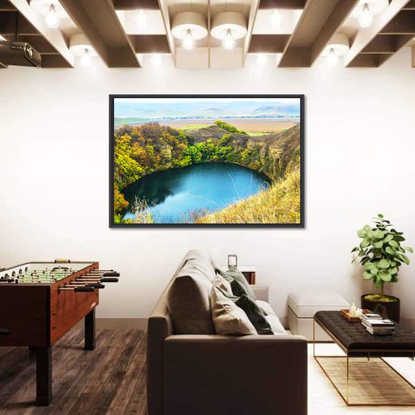Shadkhurey Lake Russia Canvas Wall Art-3 Horizontal-Gallery Wrap-25&quot; x 16&quot;-Tiaracle