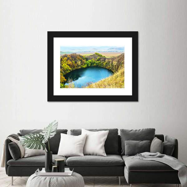 Shadkhurey Lake Russia Canvas Wall Art-3 Horizontal-Gallery Wrap-25&quot; x 16&quot;-Tiaracle
