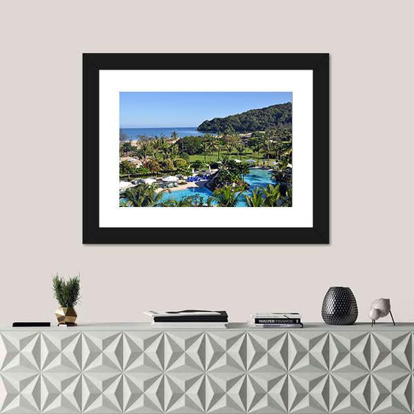 Shangri-la Hotel Resort In Kota Kinabalu Canvas Wall Art-1 Piece-Framed Print-20" x 16"-Tiaracle