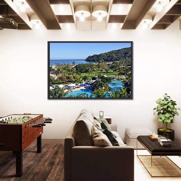 Shangri-la Hotel Resort In Kota Kinabalu Canvas Wall Art-3 Horizontal-Gallery Wrap-25" x 16"-Tiaracle