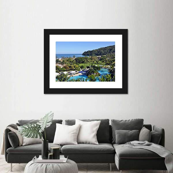 Shangri-la Hotel Resort In Kota Kinabalu Canvas Wall Art-3 Horizontal-Gallery Wrap-25" x 16"-Tiaracle