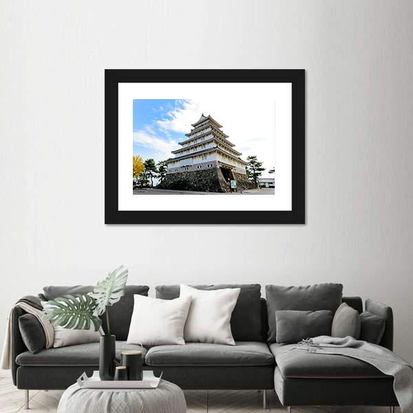 Shimabara Moritake Castle In Japan Canvas Wall Art-1 Piece-Framed Print-42" x 14"-Tiaracle