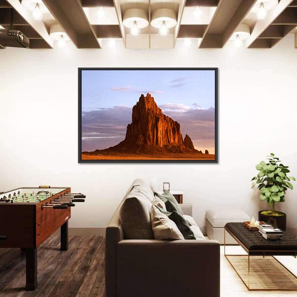 Shiprock In New Mexico Canvas Wall Art-5 Horizontal-Gallery Wrap-22" x 12"-Tiaracle