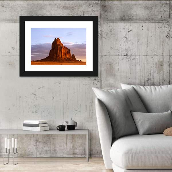 Shiprock In New Mexico Canvas Wall Art-5 Horizontal-Gallery Wrap-22" x 12"-Tiaracle