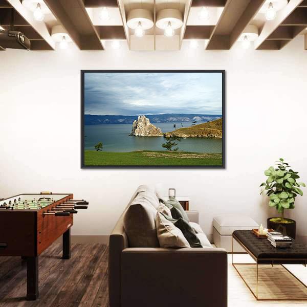 Shore Of The Island Of Olkhon Canvas Wall Art-5 Horizontal-Gallery Wrap-22" x 12"-Tiaracle