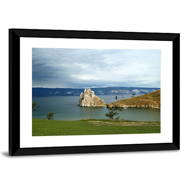 Shore Of The Island Of Olkhon Canvas Wall Art-5 Horizontal-Gallery Wrap-22" x 12"-Tiaracle