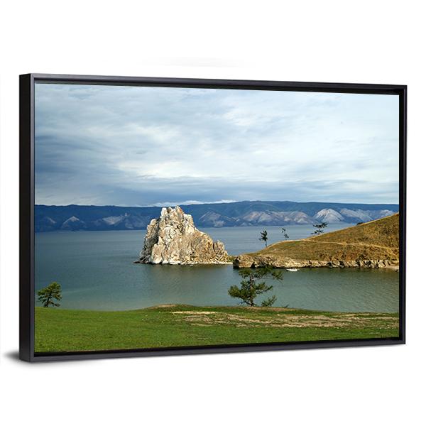 Shore Of The Island Of Olkhon Canvas Wall Art-5 Horizontal-Gallery Wrap-22" x 12"-Tiaracle