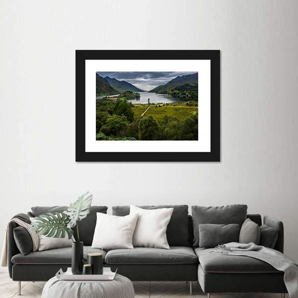 Shores Of Loch Shiel Canvas Wall Art-1 Piece-Framed Print-30" x 20"-Tiaracle