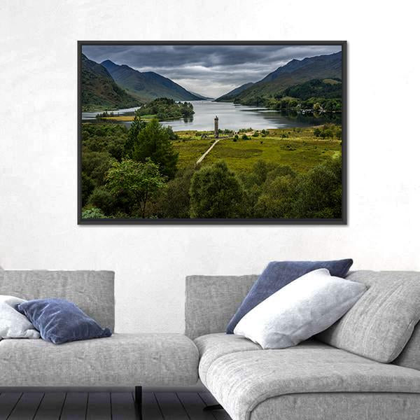 Shores Of Loch Shiel Canvas Wall Art-3 Horizontal-Gallery Wrap-25" x 16"-Tiaracle