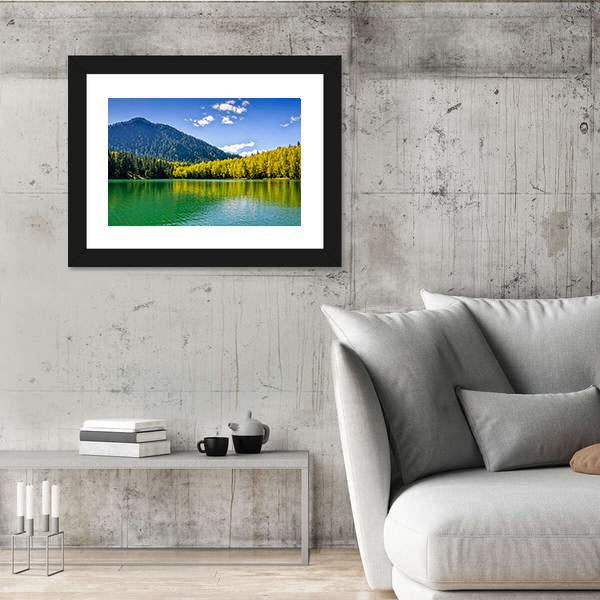 Siberia Lake With Reflection Canvas Wall Art-3 Horizontal-Gallery Wrap-25" x 16"-Tiaracle