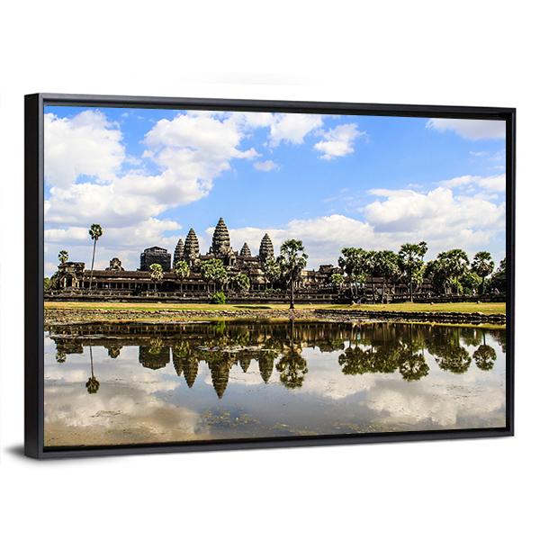 Siem Reap Angkor Wat Canvas Wall Art-3 Horizontal-Gallery Wrap-25" x 16"-Tiaracle