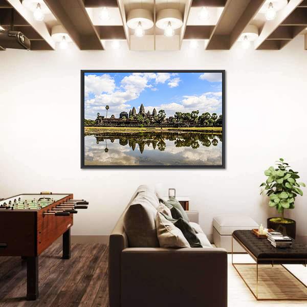 Siem Reap Angkor Wat Canvas Wall Art-3 Horizontal-Gallery Wrap-25" x 16"-Tiaracle
