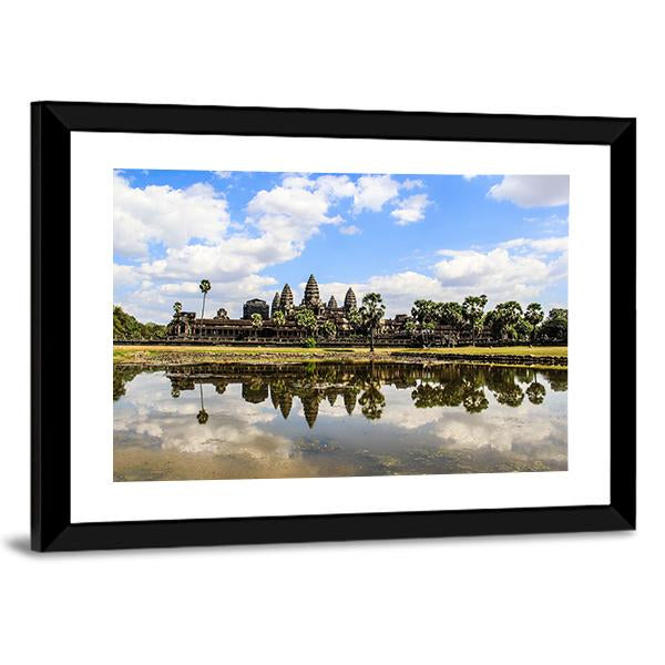 Siem Reap Angkor Wat Canvas Wall Art-3 Horizontal-Gallery Wrap-25" x 16"-Tiaracle
