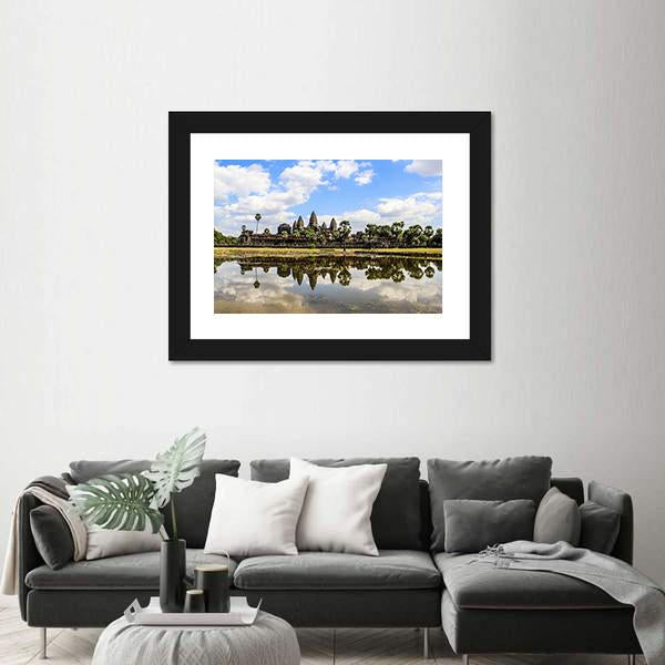 Siem Reap Angkor Wat Canvas Wall Art-3 Horizontal-Gallery Wrap-25" x 16"-Tiaracle
