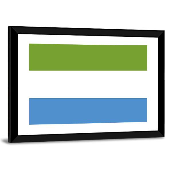 Sierra Leone Flag Canvas Wall Art-5 Horizontal-Gallery Wrap-22" x 12"-Tiaracle