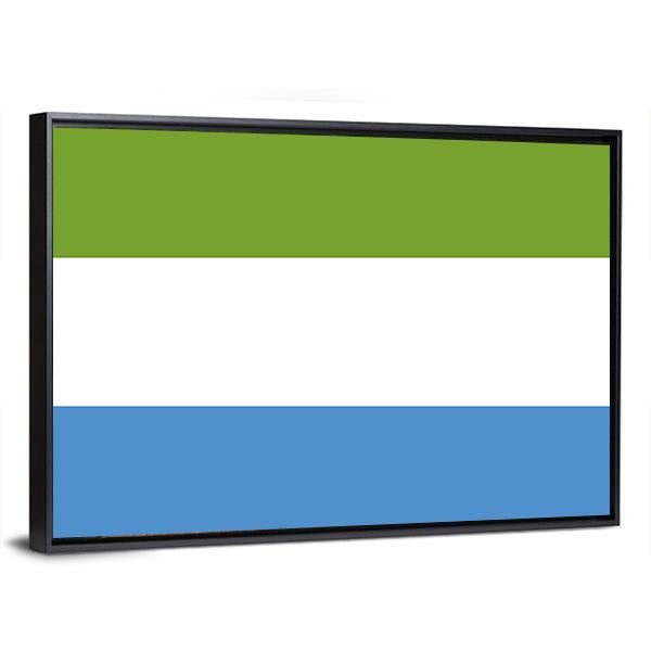 Sierra Leone Flag Canvas Wall Art-5 Horizontal-Gallery Wrap-22" x 12"-Tiaracle