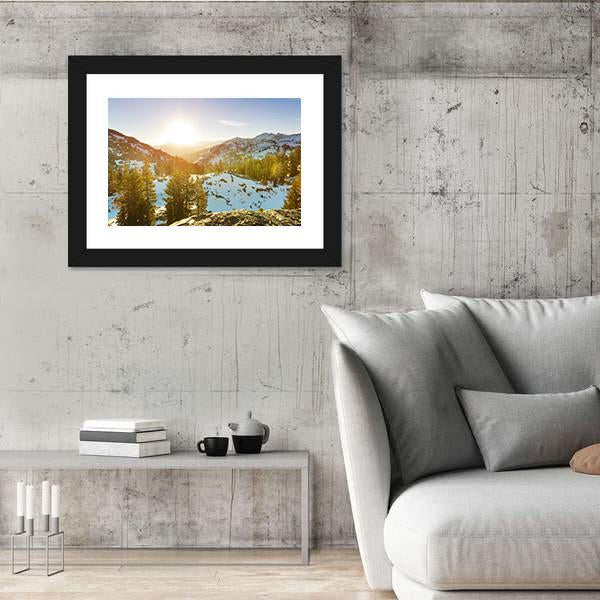 Sierra Nevada Mountain Canvas Wall Art-5 Horizontal-Gallery Wrap-22" x 12"-Tiaracle