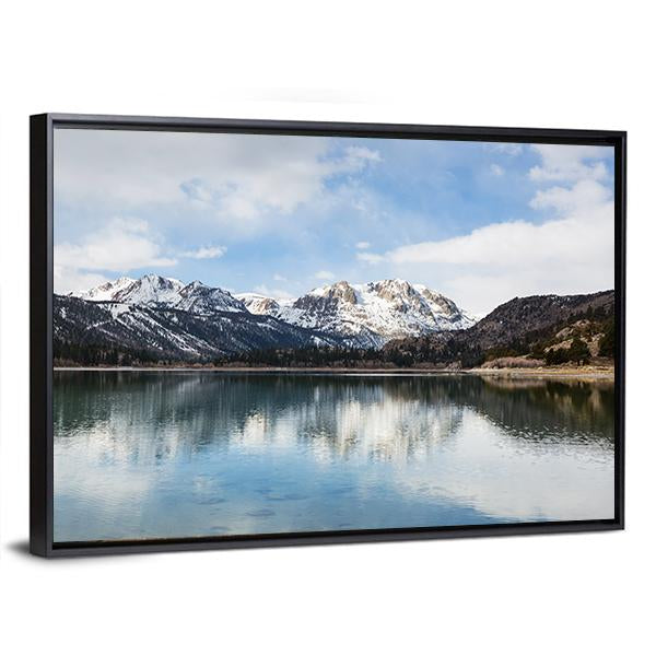 Sierra Nevada Mountains With Lake Canvas Wall Art-3 Horizontal-Gallery Wrap-25" x 16"-Tiaracle