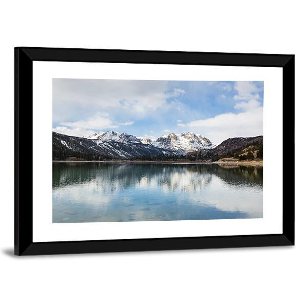 Sierra Nevada Mountains With Lake Canvas Wall Art-3 Horizontal-Gallery Wrap-25" x 16"-Tiaracle