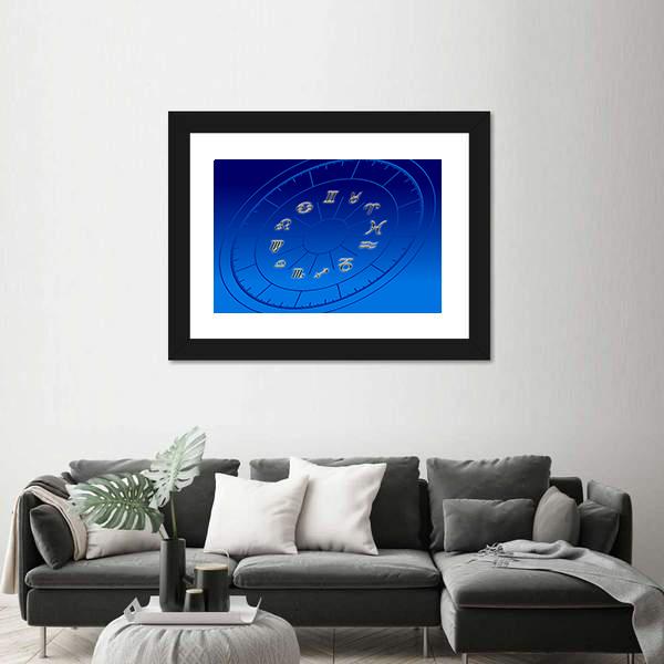 Signs Of Zodiac Fortune Canvas Wall Art-1 Piece-Framed Print-20" x 16"-Tiaracle