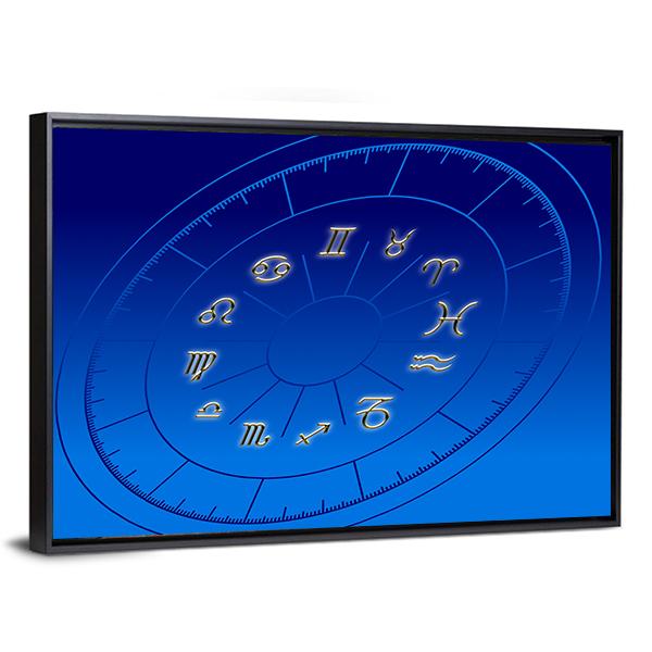 Signs Of Zodiac Fortune Canvas Wall Art-5 Horizontal-Gallery Wrap-22" x 12"-Tiaracle