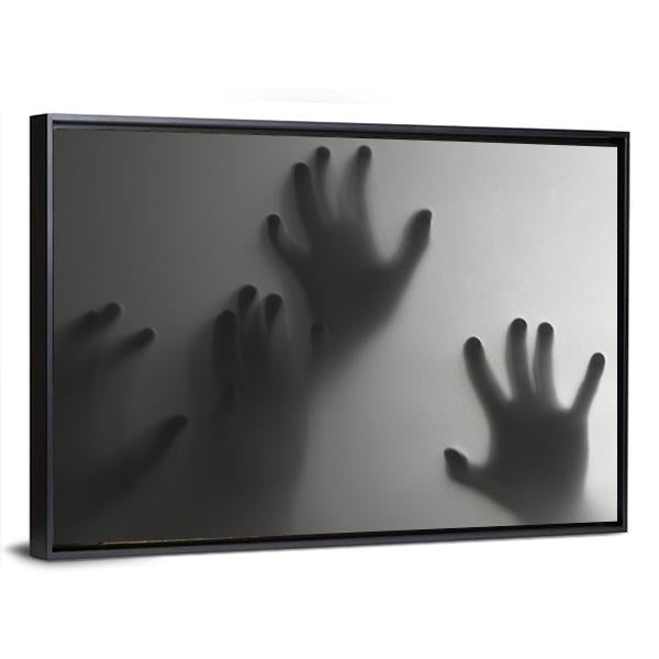 Silhouette Of A Hand Canvas Wall Art-3 Horizontal-Gallery Wrap-25" x 16"-Tiaracle
