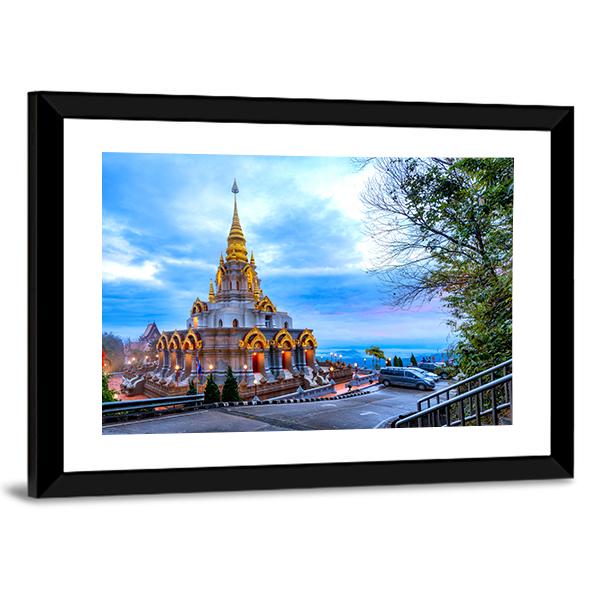 Sinakarintra Stit Mahasantikhiri Pagoda Canvas Wall Art-5 Horizontal-Gallery Wrap-22" x 12"-Tiaracle