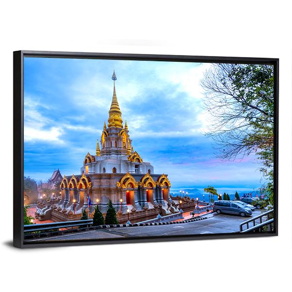 Sinakarintra Stit Mahasantikhiri Pagoda Canvas Wall Art-5 Horizontal-Gallery Wrap-22" x 12"-Tiaracle