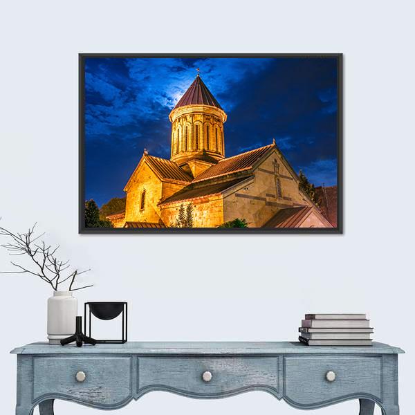Sioni Cathedral In Georgia Canvas Wall Art-1 Piece-Floating Frame-24" x 16"-Tiaracle