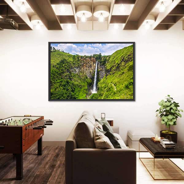 Sipisopiso Waterfall In Northern Sumatra Indonesia Canvas Wall Art-3 Horizontal-Gallery Wrap-25" x 16"-Tiaracle