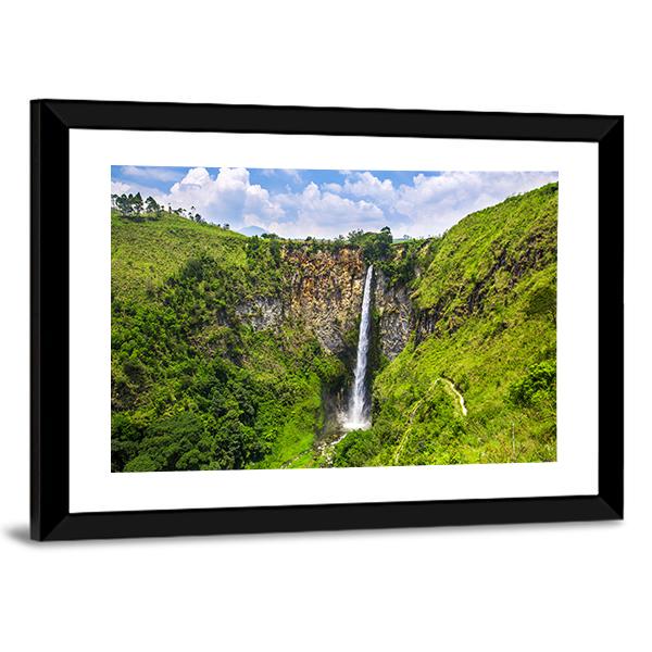 Sipisopiso Waterfall In Northern Sumatra Indonesia Canvas Wall Art-3 Horizontal-Gallery Wrap-25" x 16"-Tiaracle