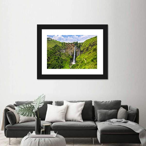 Sipisopiso Waterfall In Northern Sumatra Indonesia Canvas Wall Art-3 Horizontal-Gallery Wrap-25" x 16"-Tiaracle