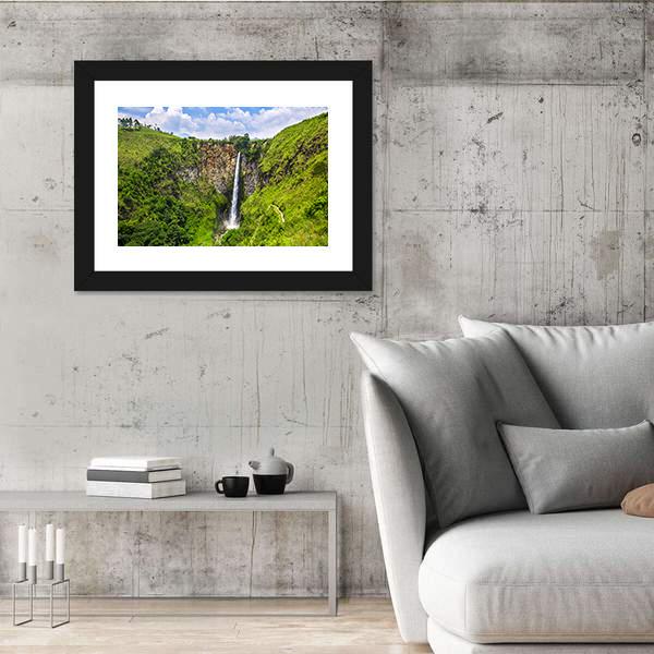 Sipisopiso Waterfall In Northern Sumatra Indonesia Canvas Wall Art-3 Horizontal-Gallery Wrap-25" x 16"-Tiaracle