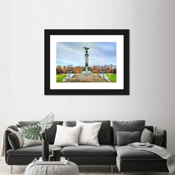 Sir George Etienne Cartier Monument Canvas Wall Art-3 Horizontal-Gallery Wrap-25" x 16"-Tiaracle