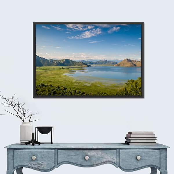 Skadar Lake In Montenegro Canvas Wall Art-1 Piece-Floating Frame-24" x 16"-Tiaracle
