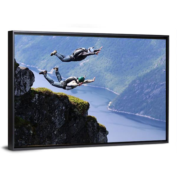 Skydiving in Norway Canvas Wall Art-3 Horizontal-Gallery Wrap-25" x 16"-Tiaracle
