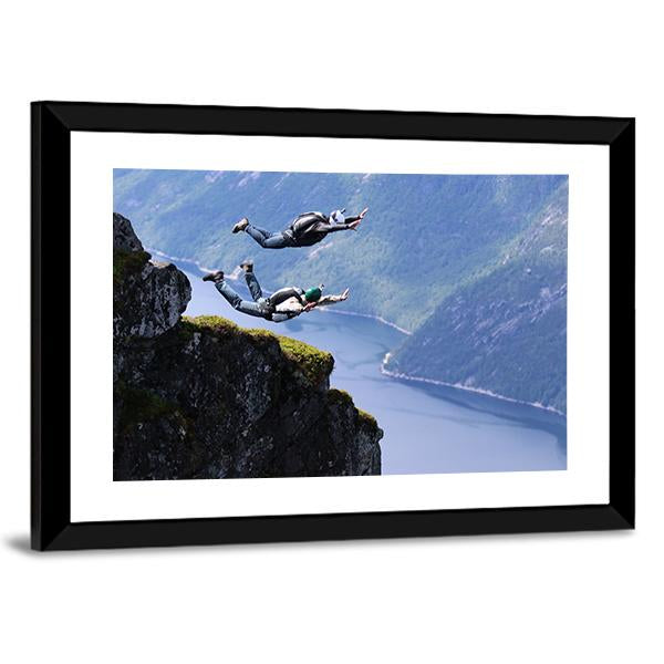 Skydiving in Norway Canvas Wall Art-3 Horizontal-Gallery Wrap-25" x 16"-Tiaracle