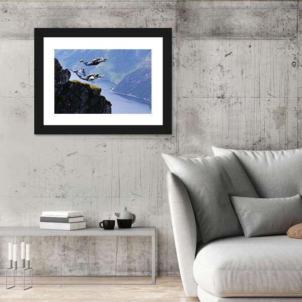 Skydiving in Norway Canvas Wall Art-3 Horizontal-Gallery Wrap-25" x 16"-Tiaracle