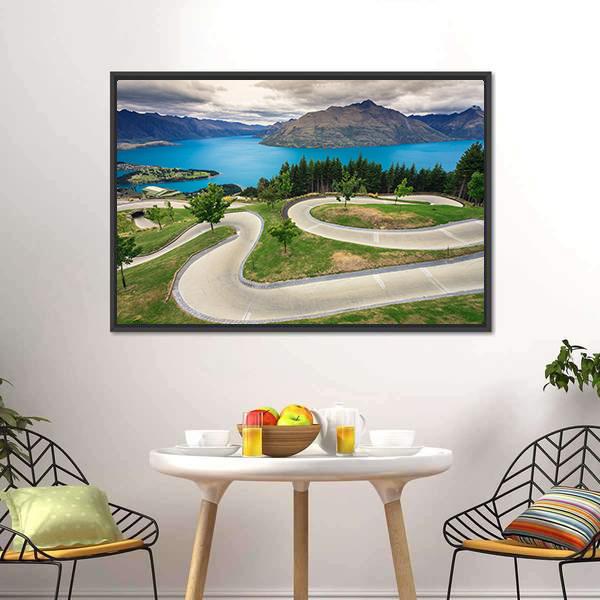 Skyline Luge Queenstown Canvas Wall Art-5 Horizontal-Gallery Wrap-22" x 12"-Tiaracle