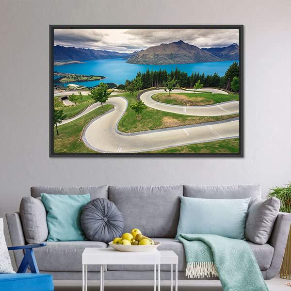 Skyline Luge Queenstown Canvas Wall Art-5 Horizontal-Gallery Wrap-22" x 12"-Tiaracle