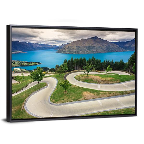 Skyline Luge Queenstown Canvas Wall Art-5 Horizontal-Gallery Wrap-22" x 12"-Tiaracle