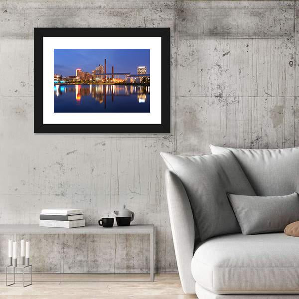 Skyline Of Birmingham Alabama From Railroad Park Canvas Wall Art-3 Horizontal-Gallery Wrap-25" x 16"-Tiaracle