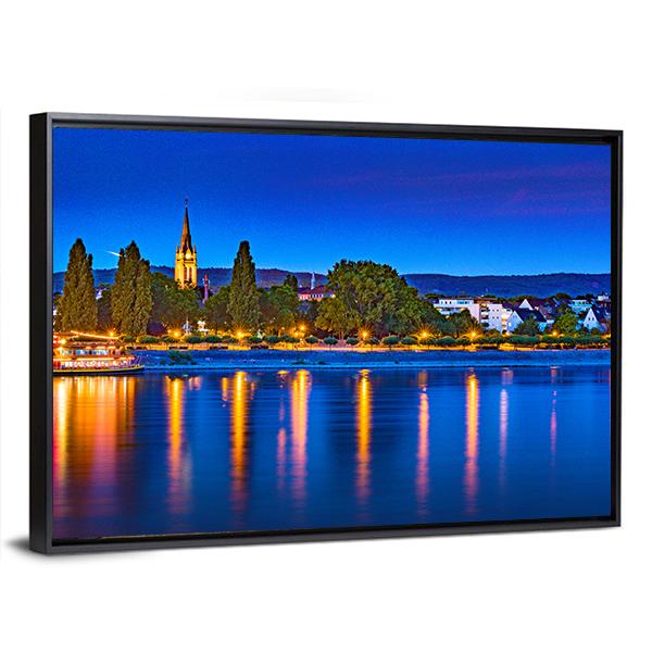 Skyline Of Bonn In Germany Canvas Wall Art-3 Horizontal-Gallery Wrap-25" x 16"-Tiaracle