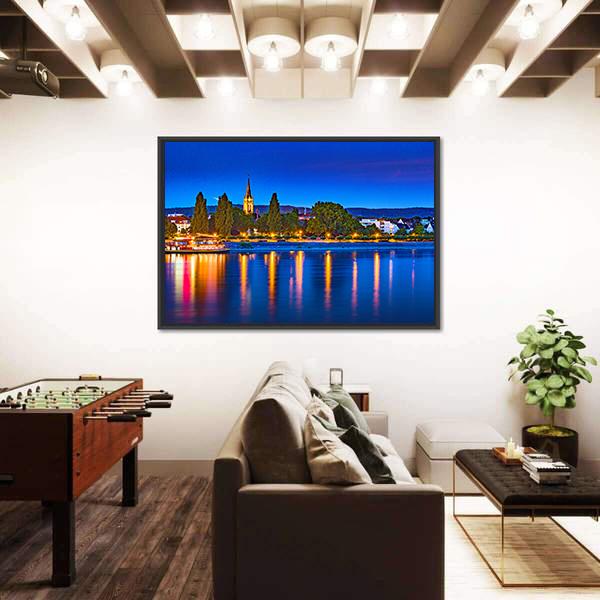 Skyline Of Bonn In Germany Canvas Wall Art-3 Horizontal-Gallery Wrap-25" x 16"-Tiaracle