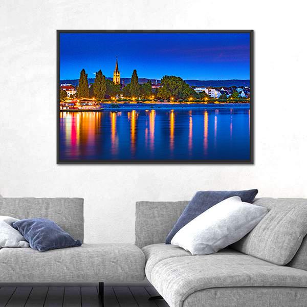 Skyline Of Bonn In Germany Canvas Wall Art-3 Horizontal-Gallery Wrap-25" x 16"-Tiaracle