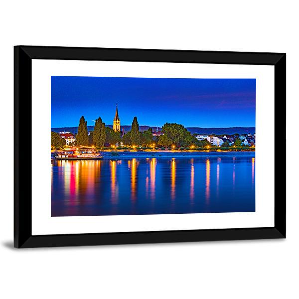 Skyline Of Bonn In Germany Canvas Wall Art-3 Horizontal-Gallery Wrap-25" x 16"-Tiaracle