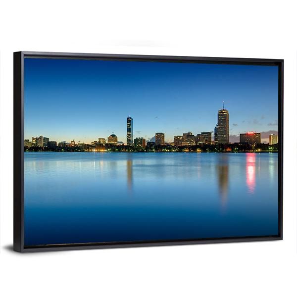 Skyline Of Boston's Back Bay Area Canvas Wall Art-3 Horizontal-Gallery Wrap-25" x 16"-Tiaracle