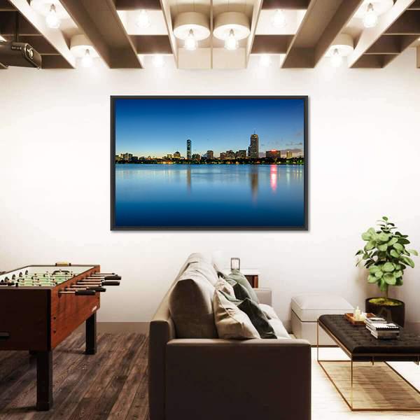 Skyline Of Boston's Back Bay Area Canvas Wall Art-3 Horizontal-Gallery Wrap-25" x 16"-Tiaracle